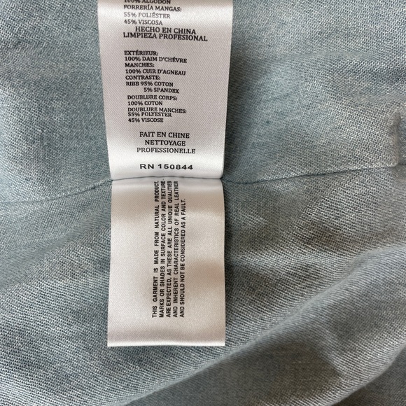 Doma Black suede and leather Bomber Jacket - Picture 7 of 8